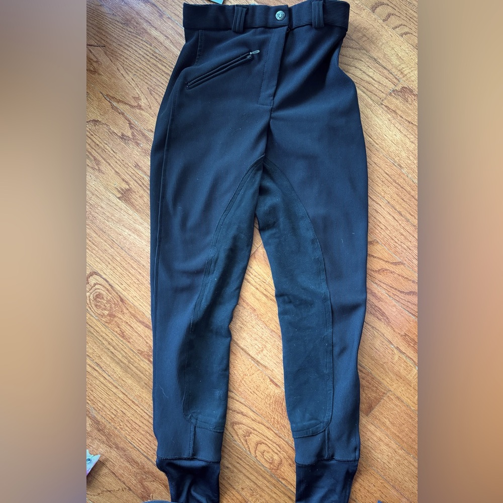 Gutos Womens Horse Riding Pants Bottoms Ribbed Breeches Stretch size 24